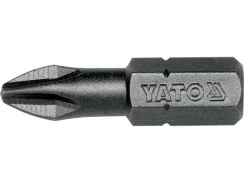 Surubelnite si biti - Bit profesional Yato 1/4", 25mm, cap PH2, HRC 58-62, realizat din otel forjat, cu acoperire anticoroziva