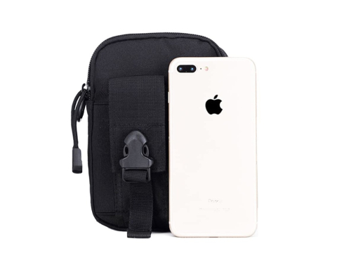 Borseta tactica militara MOLLE pentru centura, impermeabila, compartimentata, organizator EDC, outdoor camping, drumetii, ciclism, neagra [9]