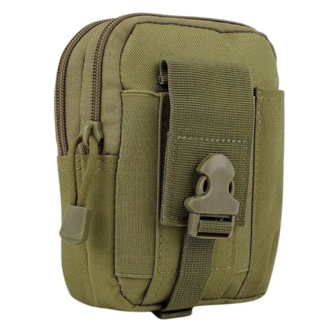 SPORT ȘI ACTIVITĂȚI - Borseta tactica pentru talie multifunctionala 1L, organizator EDC, poliester rezistent, impermeabil, verde 18 cm