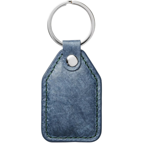 CASA & GRADINA - Breloc chei imitatie piele personalizabil, albastru, 9.5 x 4 cm, inel 3 cm, design elegant minimalist