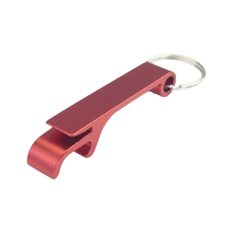 Breloc - Breloc desfacator de sticle si conserve, aluminiu rosu.