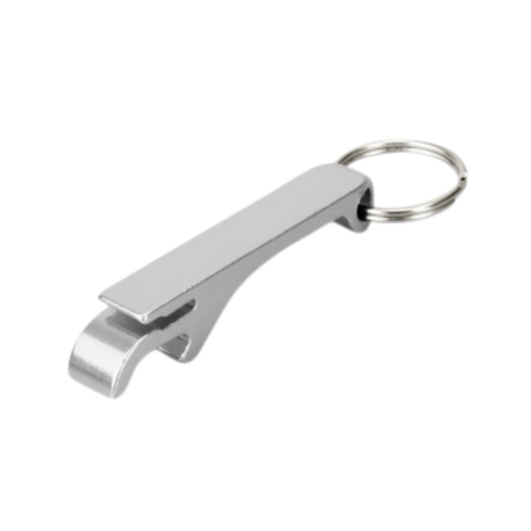 Breloc - Breloc desfacator de sticle si conserve, aluminiu alb