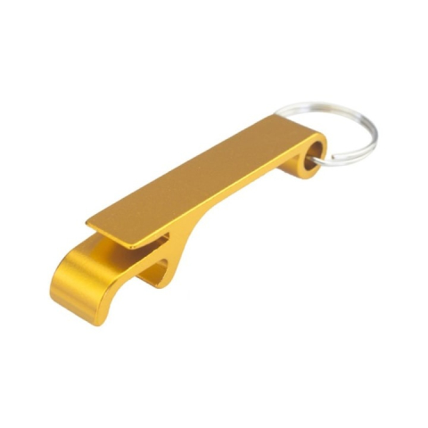 Breloc desfacator de sticle si conserve, aluminiu, auriu
