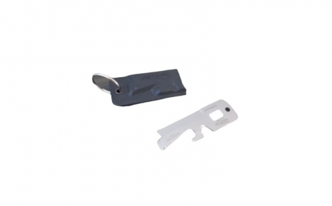 Breloc multifunctional, cutit, desfacator sticle, surubelnita, 8.5 x 3 cm, argintiu [6]