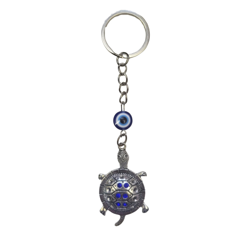 Breloc - Breloc norocos cu testoasa decorata cu pietricele, simbol pentru protectie si noroc