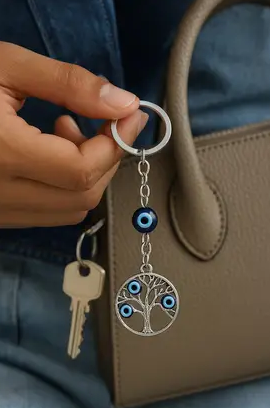 Breloc norocos pentru prosperitate si succes, argintiu, din otel inoxidabil [2]