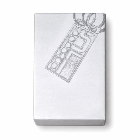 Breloc puzzle anti stres pentru 3 chei, bile colorate mobile, metal multicolor, organizare chei, design geometric modern [4]