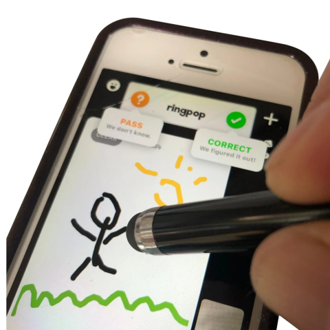 Breloc tip touch pentru ecran, cu varf capacitiv si inel metalic, lungime 9 cm, inel 2.3 cm [4]