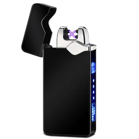 Gadgeturi - Bricheta Electrica, Aprindere cu Plasma, Antivant, Indicator LED Baterie, incarcare USB