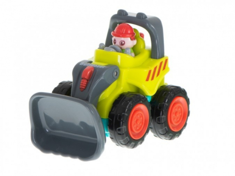 Alte jucarii copii - Buldozer de jucarie, plastic, multicolor, 18+ luni, 7 x 4 x 6 cm