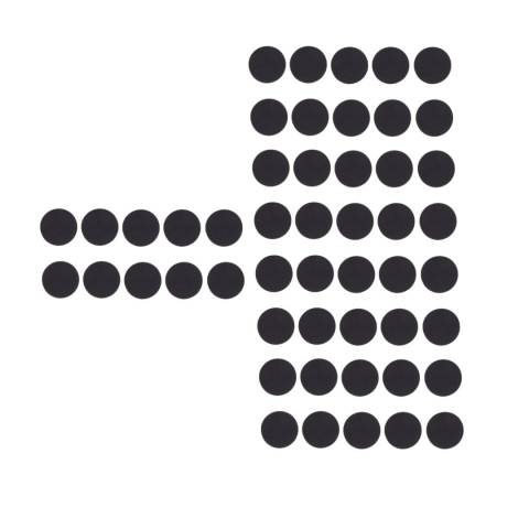 Diverse accesorii papetarie - Buline magnetice autoadezive pentru fixare si organizare, set 50 bucati, diametru 25 mm