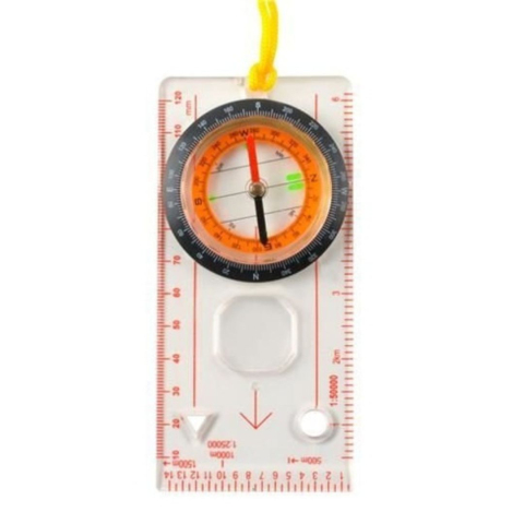 Busola compacta pentru explorare si orientare, cu snur de purtare si baza transparenta, 12.7 x 6 cm [3]