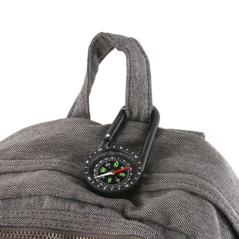 Busola de buzunar cu carabina metalica, orientare precisa, cadran clar cu gradatii, pentru camping drumetii explorare si supravietuire, neagra [5]