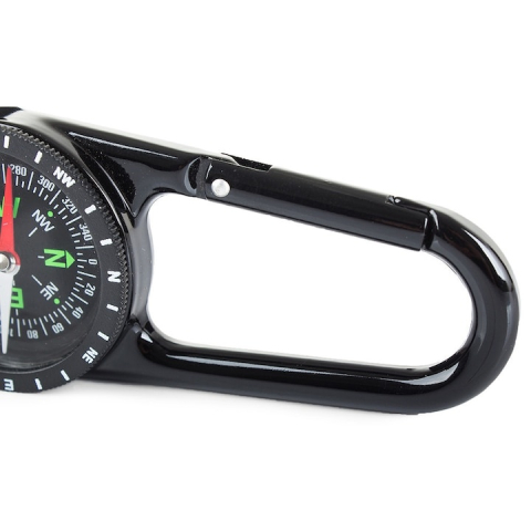 Busola de buzunar cu carabina metalica, orientare precisa, cadran clar cu gradatii, pentru camping drumetii explorare si supravietuire, neagra [7]