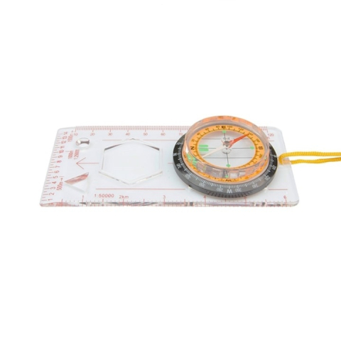 Busola de orientare profesionala cu cartografiere, lupa, scale 1:25000 si 1:50000, snur transport, camping, 12.7 cm [1]