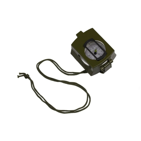 Busola metalica profesionala verde militar, navigatie precisa cu vizor, nivela si cadran lichid, drumetii outdoor, 57 mm [5]