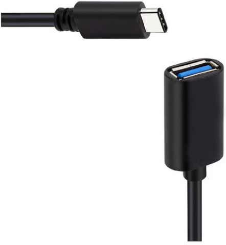 Cablu adaptor negru USB-C la USB-A mama, 16 cm, OTG pentru conectare stick USB, tastatura, mouse, controller si alte periferice compatibile [4]