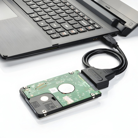 Cablu adaptor SATA la USB 3.0 pentru SSD si HDD 2.5 inch, transfer date 6 Gb/s, Plug & Play, 33.5 cm [4]