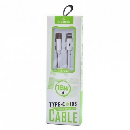 Cabluri USB - Cablu de date si incarcare rapida 18W,USB C-USB Iphone,100 cm - Alb