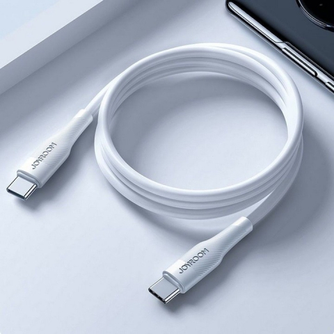 Cablu de incarcare si transfer date, 60W, USB tip C la USB tip C, lungime 1.2 m, alb [1]