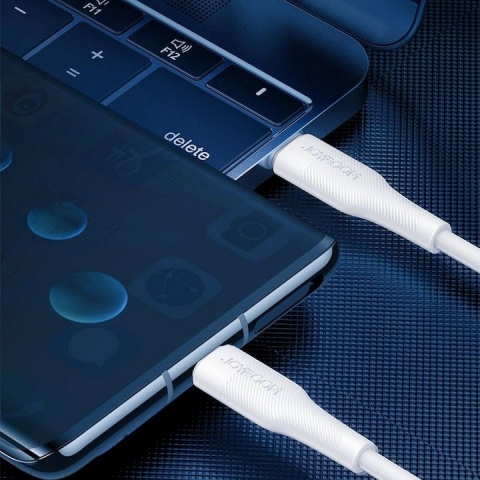 Cablu de incarcare si transfer date, 60W, USB tip C la USB tip C, lungime 1.2 m, alb [3]