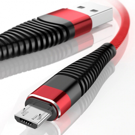 Cabluri USB - Cablu date si incarcare Lighting Iphone 100 cm - Rosu