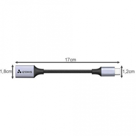 Cablu date rapid USB A 3.0 - USB Type C, lungime cablu 17 cm - Negru [3]