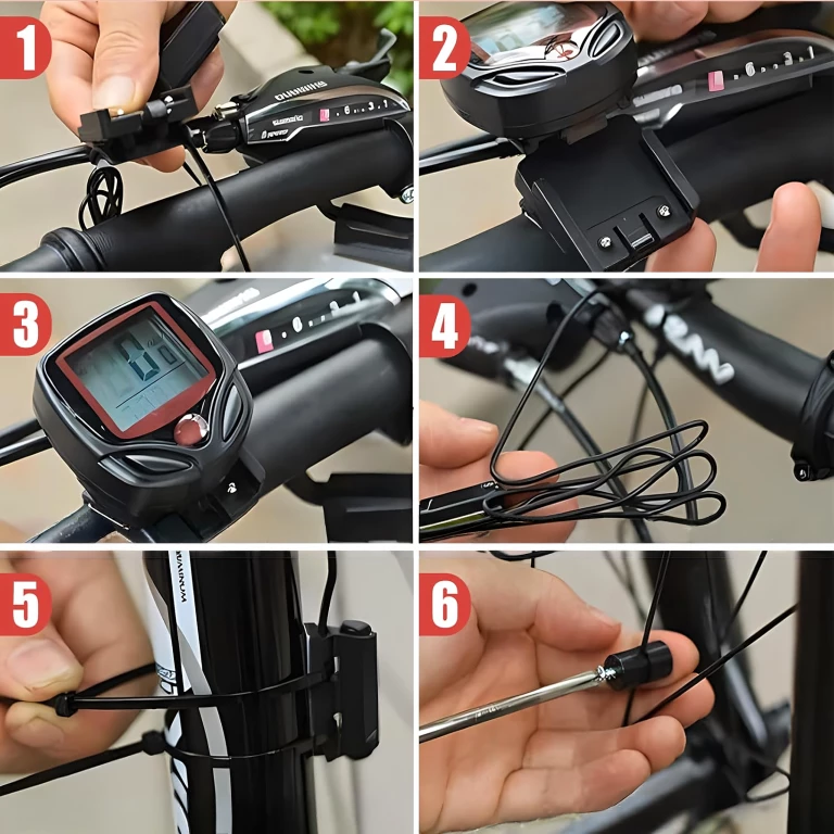 Calculator de bicicleta negru 46 x 46 mm, 15 functii, cu fir, display LCD iluminat [6]