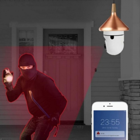 Camera de supraveghere wifi,senzori miscare,conectare Android,iOS,soclu bec E27 [8]