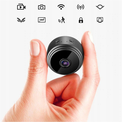 Camera de supraveghere WiFi Full HD 1080p, detectare miscare, suport magnetic 360°, inregistrare pe card microSD, acumulator reincarcabil, negru [8]