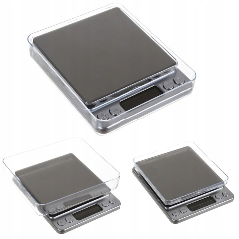 Cantar de bucatarie electronic de precizie 0.01 g, 500 g, cu functie tara, numarare, suport detasabil si oprire automata – pentru masuratori exacte si gatit profesionist [8]