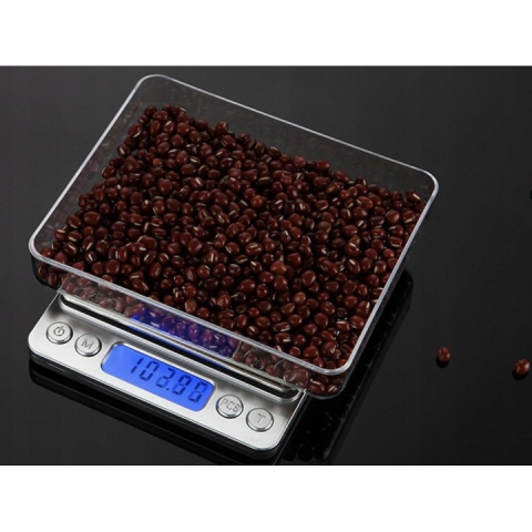 Cantar de bucatarie electronic de precizie 0.01 g, 500 g, cu functie tara, numarare, suport detasabil si oprire automata – pentru masuratori exacte si gatit profesionist [12]