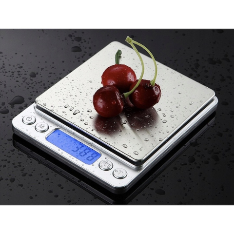 Cantar de bucatarie electronic de precizie 0.01 g, 500 g, cu functie tara, numarare, suport detasabil si oprire automata – pentru masuratori exacte si gatit profesionist [10]