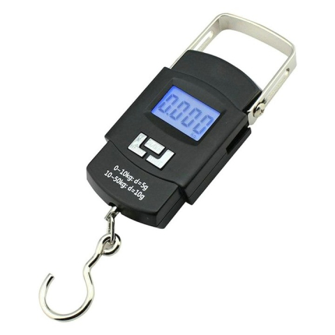 Cantare - Cantar digital de pescuit, masurare 50 kg, precizie 10 gr - Negru