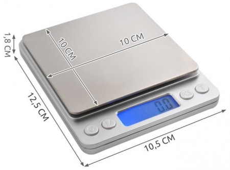 Cantar electronic de bucatarie,masurare 2000 gr,precizie 0,1 gr - Gri [7]
