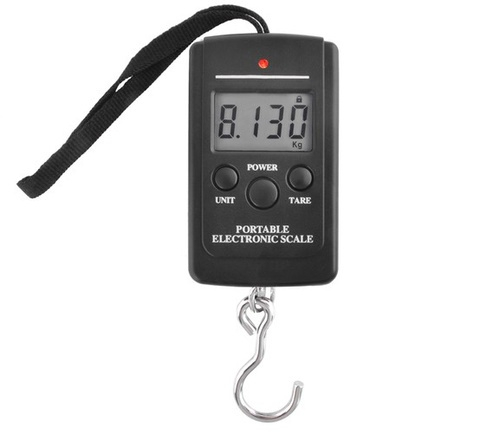 Casa - Cantar portabil pentru valize si colete, 40 kg, negru, afisaj LED, precizie 5 g, 8.5 x 4.8 x 2 cm