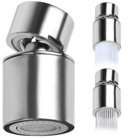 Cap economizor pentru robinet M22, rotativ, crom, 2.2 x 4.5 x 2.7 cm, debit reglabil cu 2 moduri de pulverizare [1]