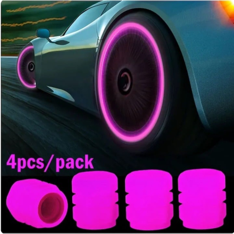 Capace fosforescente universale pentru supape cauciucuri, valve auto si moto, din ABS – Protectie si efect luminos noaptea [6]