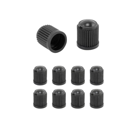 Capace valva ventil auto moto velo, set 10 buc, plastic negru, universale 13x10 mm, protectie supapa anvelope