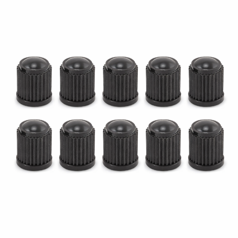 Capace valva ventil auto moto velo, set 10 buc, plastic negru, universale 13x10 mm, protectie supapa anvelope [1]