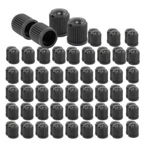 SPORT ȘI ACTIVITĂȚI - Capace valva ventil auto moto velo, set 100 buc, plastic negru, universale 13x10 mm, protectie supapa anvelope