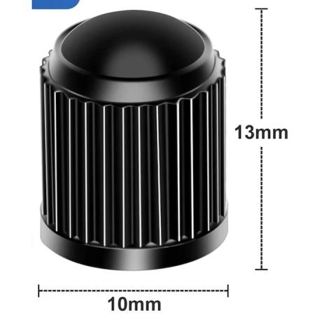 Capace valva ventil auto moto velo, set 20 buc, plastic negru, universale 13x10 mm, protectie supapa anvelope [3]