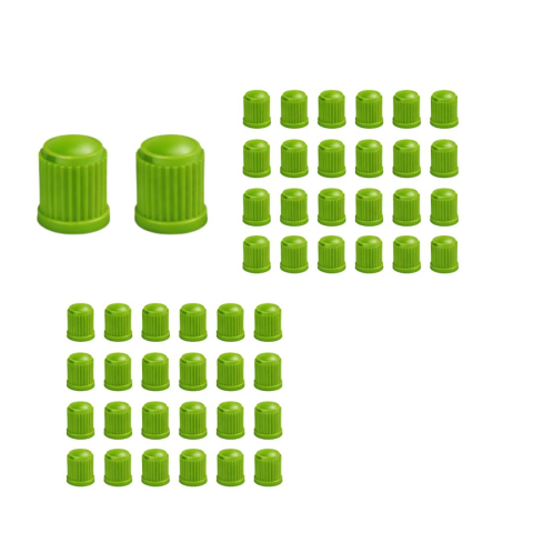 SPORT ȘI ACTIVITĂȚI - Capace valva ventil auto moto velo, set 50 buc, plastic verde, universale 13x10 mm, protectie supapa anvelope