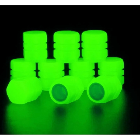 Capace ventil din silicon fluorescente, galben – protectie pentru valve, efect luminos si compatibilitate universala [3]