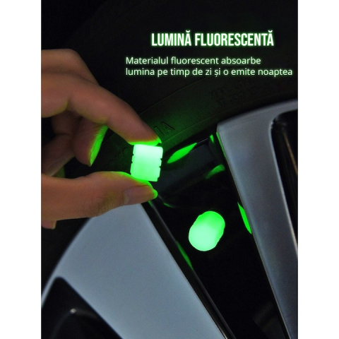 Capace ventil din silicon fluorescente, rosu – protectie pentru valve, efect luminos si compatibilitate universala [1]