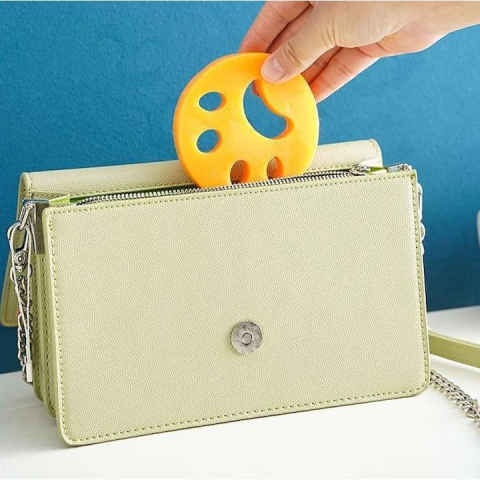 Captator scame si par animale, forma labuta, silicon reutilizabil, diametru 7 cm, pentru haine, textile si masina de spalat, portocaliu [2]