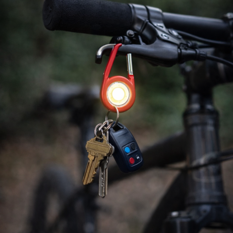 Carabiniera multifunctionala cu lanterna LED rosu, 3 moduri iluminare, aluminiu si plastic, usoara, portabila, cu baterii incluse [3]