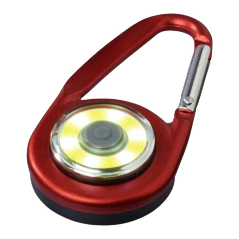 Carabiniera multifunctionala cu lanterna LED rosu, 3 moduri iluminare, aluminiu si plastic, usoara, portabila, cu baterii incluse [1]