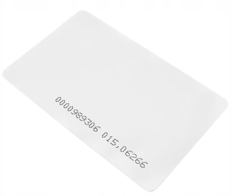 ELECTRONICE - Card RFID alb 86 x 54 x 0,76 mm, 125 kHz, cip TK4100, cartela de proximitate pentru control acces si identificare