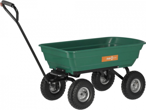Carucior basculabil de curte, gradina, volum cuva 75l, cadru metalic si cuva din material rezistent, sarcina maxima 200 kg [2]